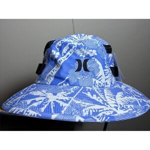 Hurley Boonie Sun Hat Mesh Floral Blue Fish Hiking Safari UPF 50 S/M Outdoors
